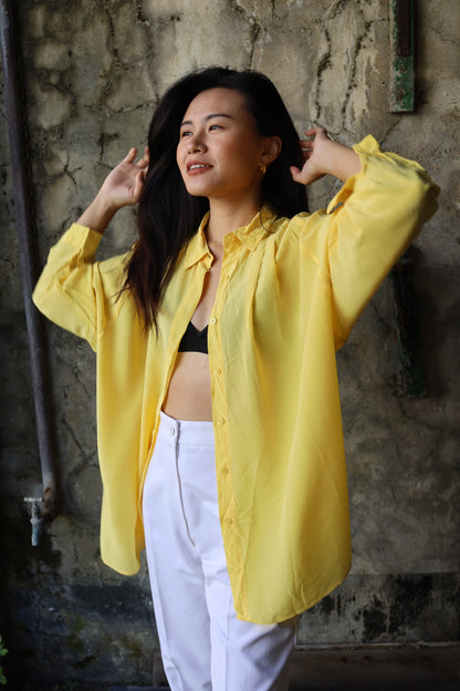 Yellow Silk Blouse