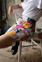 Load image into Gallery viewer, Patchwork Plaid Linen Shorts