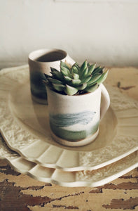 Pair of Lizzie Fry Ceramics Mugs - Mountain