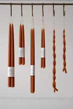 Load image into Gallery viewer, Skär Organics Paprika Beeswax Hand Dipped Dinner Candles