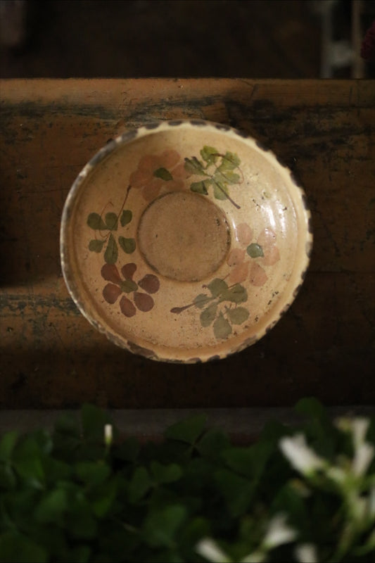 Crackle Glazed Hand Painted Bowl