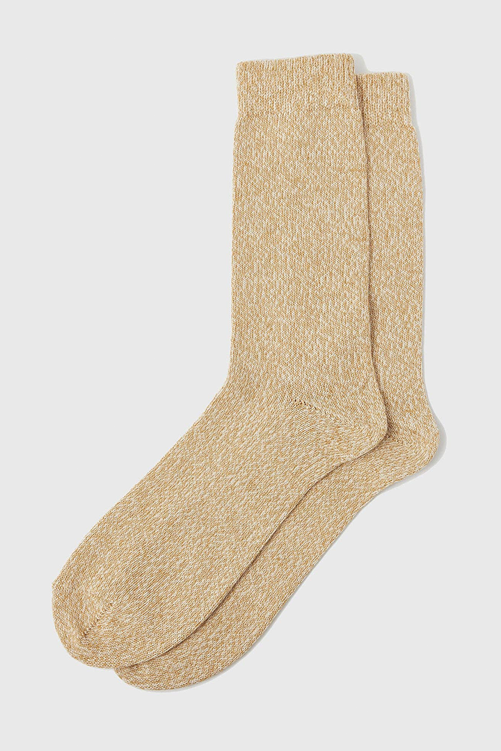 Rove Knitwear Organic Cotton Socks - Yellow Marl