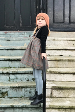 Load image into Gallery viewer, Tweed Dungaree Skirt