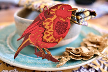 Load image into Gallery viewer, East End Press Wooden Robin Decoration
