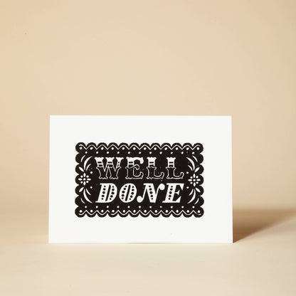 WELL DONE Greetings Card