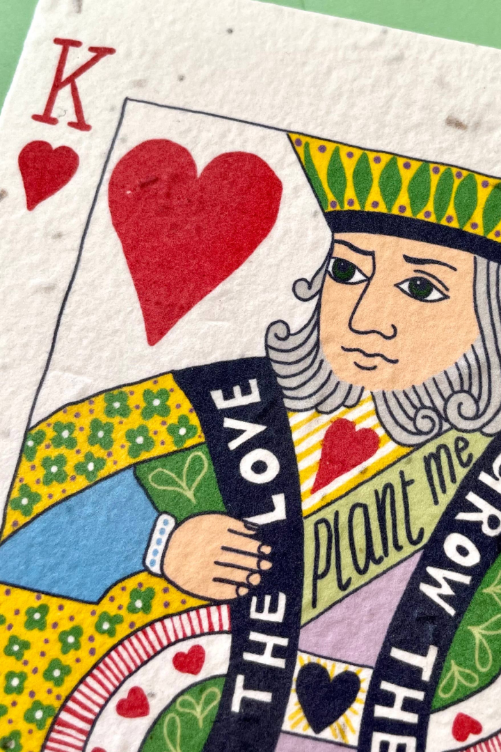 Playing Cards Plantable Valentine's Day Card: King 2