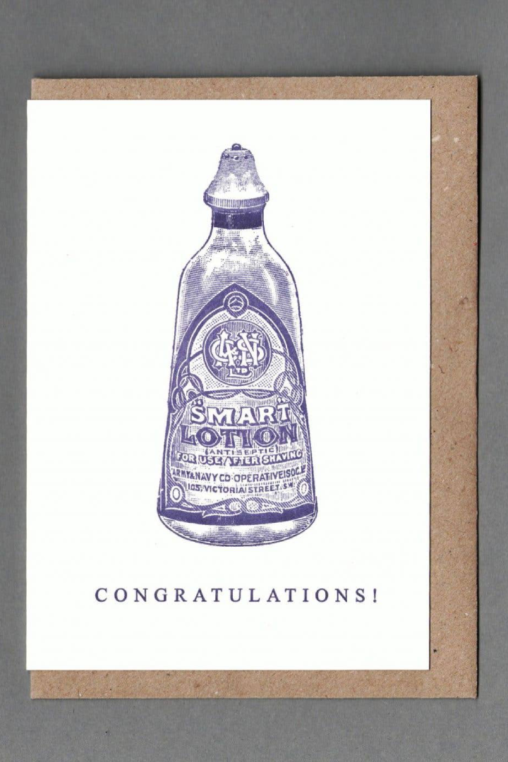 Congratulations - Smart Lotion - Letterpress Greeting Card