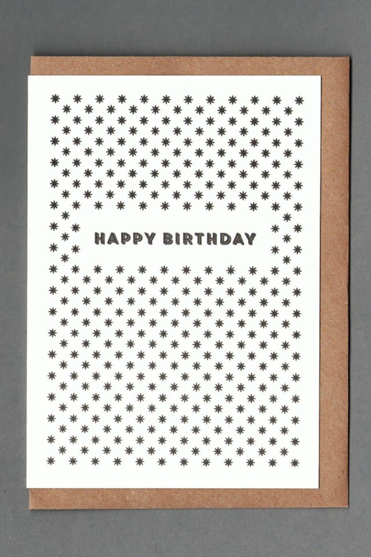 Happy Birthday Letterpress Greeting Card