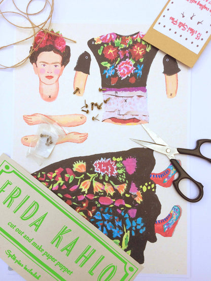 Frida Kahlo Cut Out Make Puppet