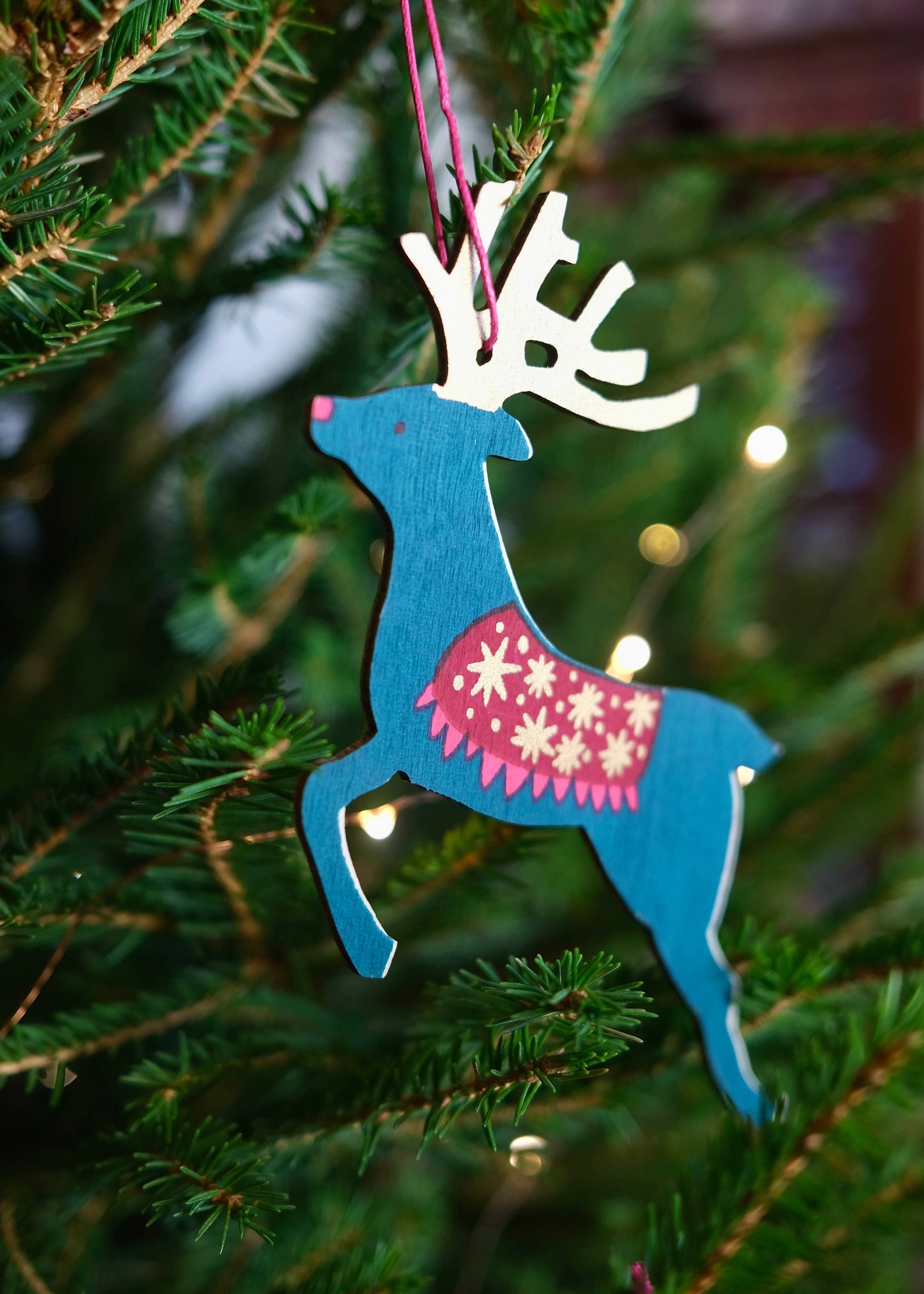 East End Press Wooden Reindeer Decorations