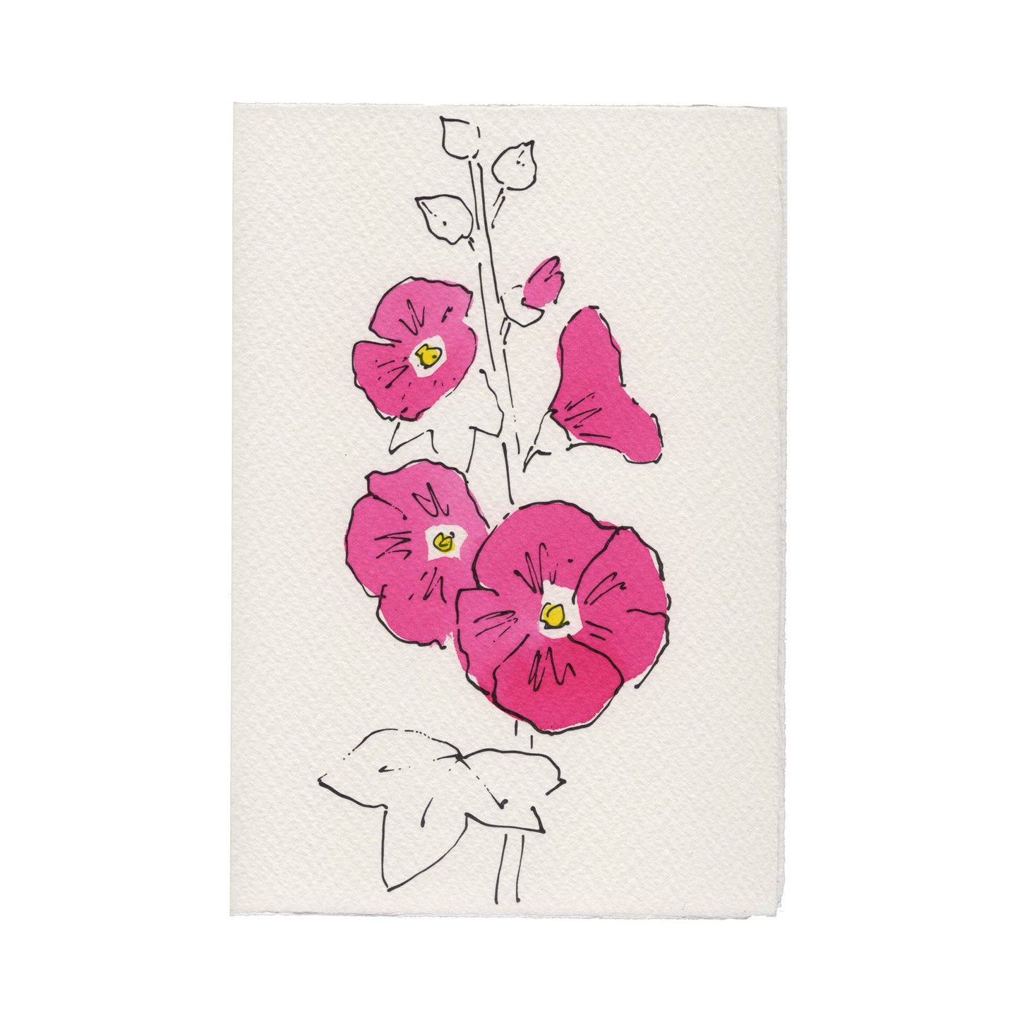 Scribble & Daub Charleston Collection Card - Hollyhock