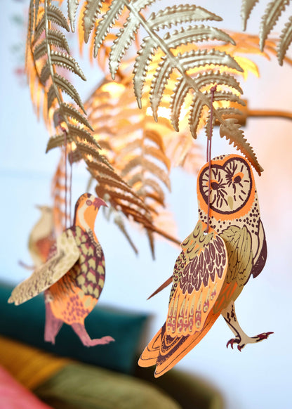 East End Press Winter Birds Paper Decorations