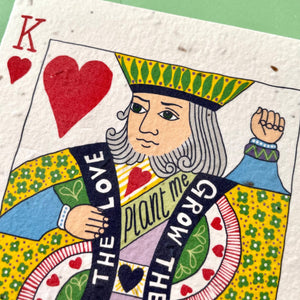 Playing Cards Plantable Valentine's Day Card: Queen 2