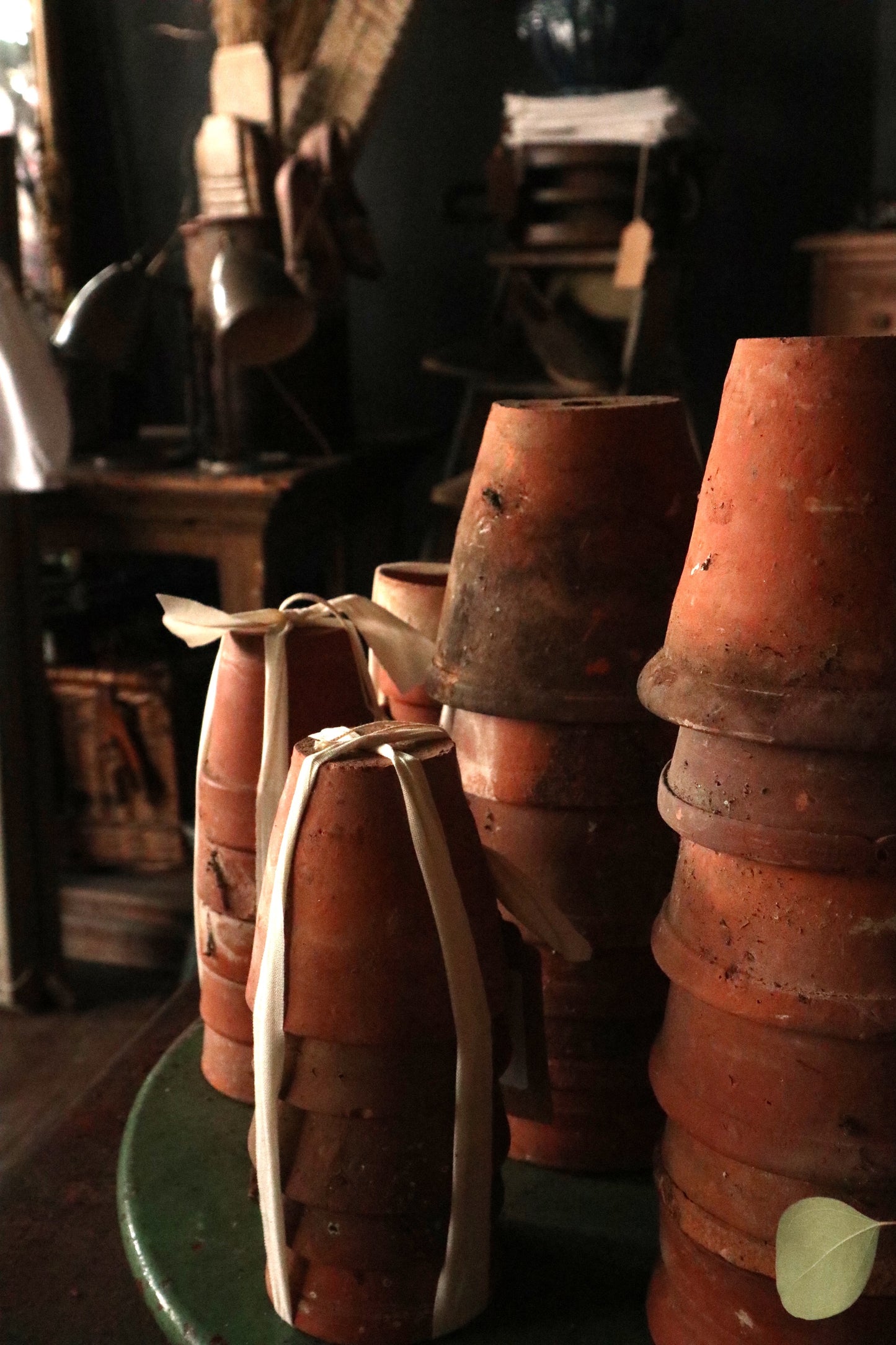 Vintage Terracotta Pot Stack - Small