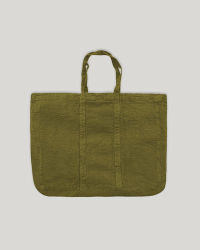 Maison Masarin Raw Linen Yogi Bag - Chartreusse