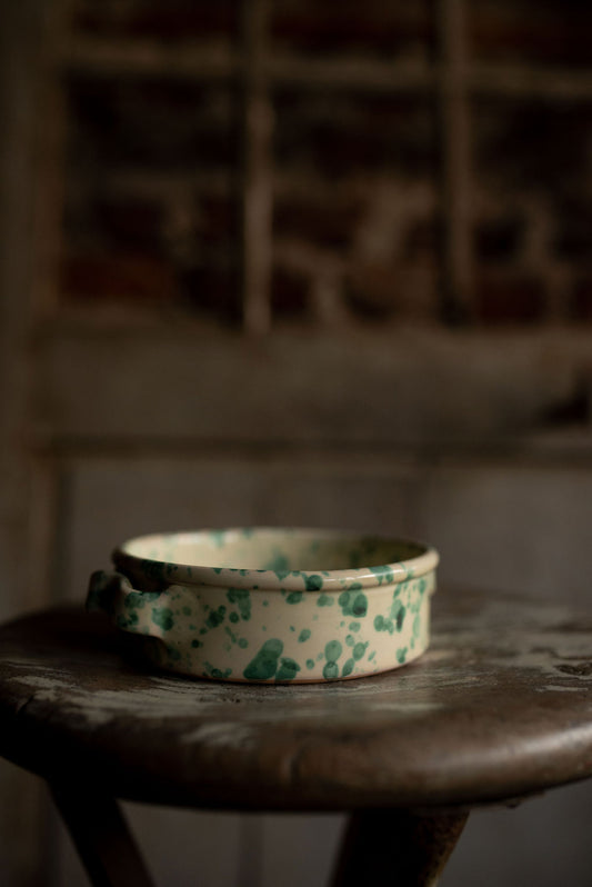 Pair of Nicola Fasano Splatter Bowls