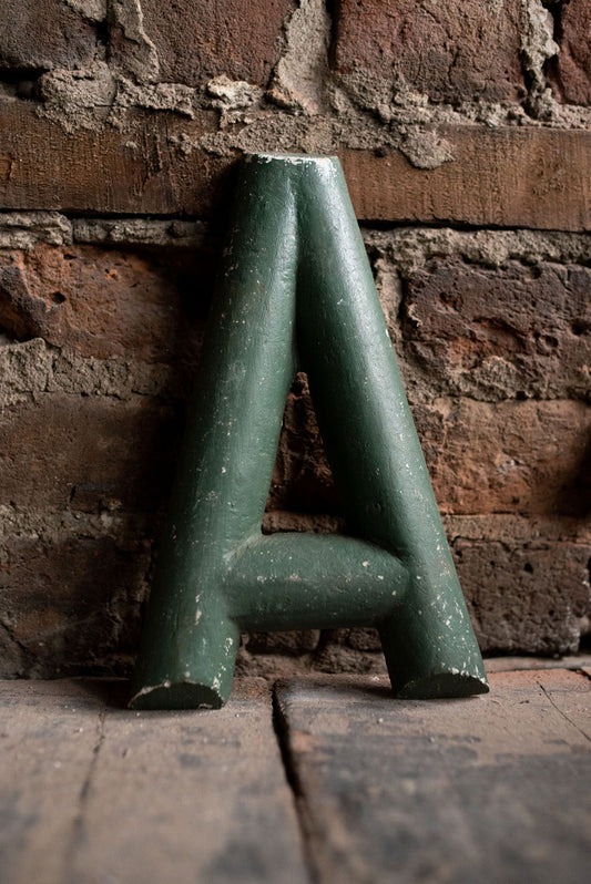 Green Vintage Letters