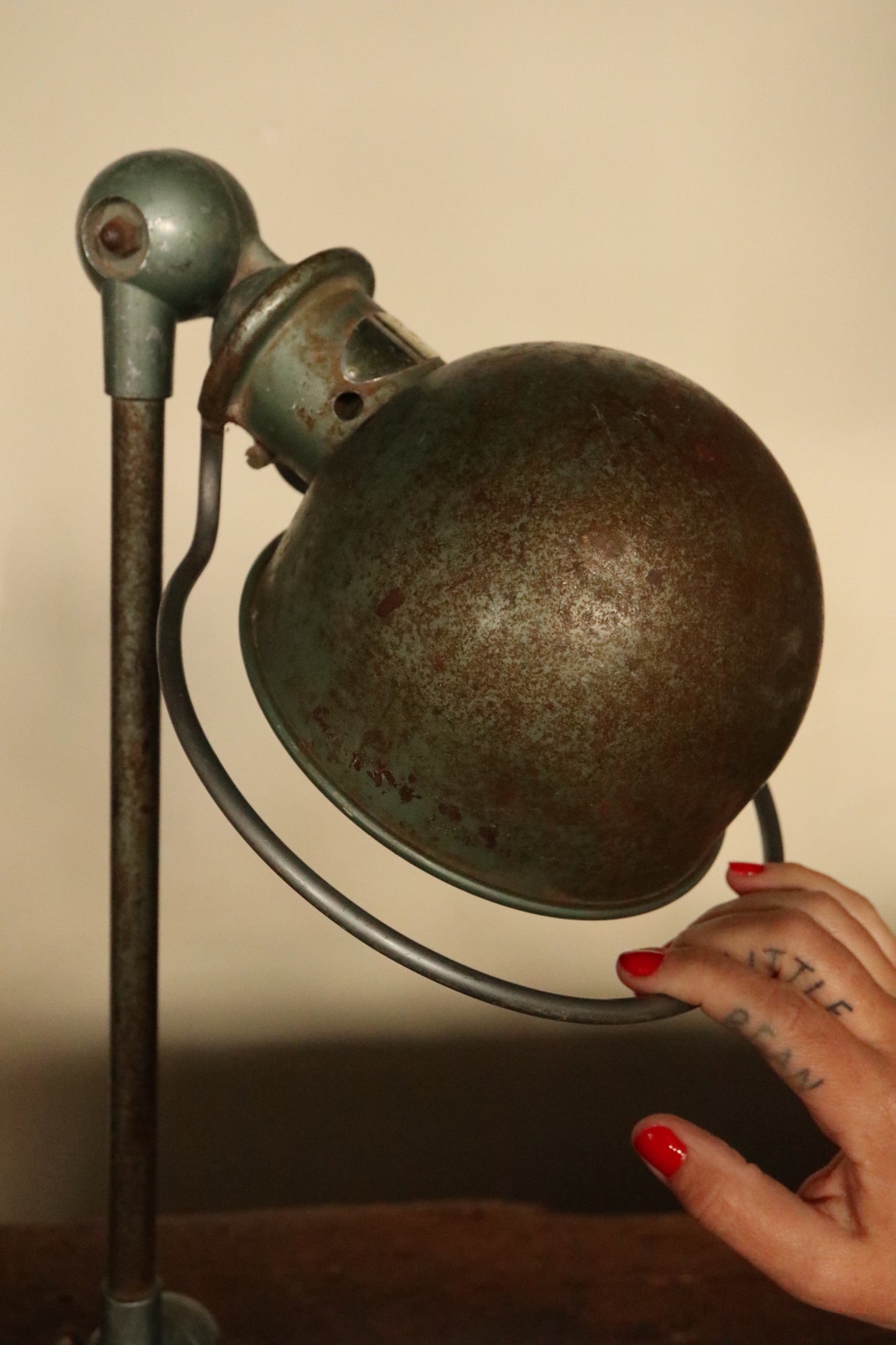 Jielde Green One Arm Lamp