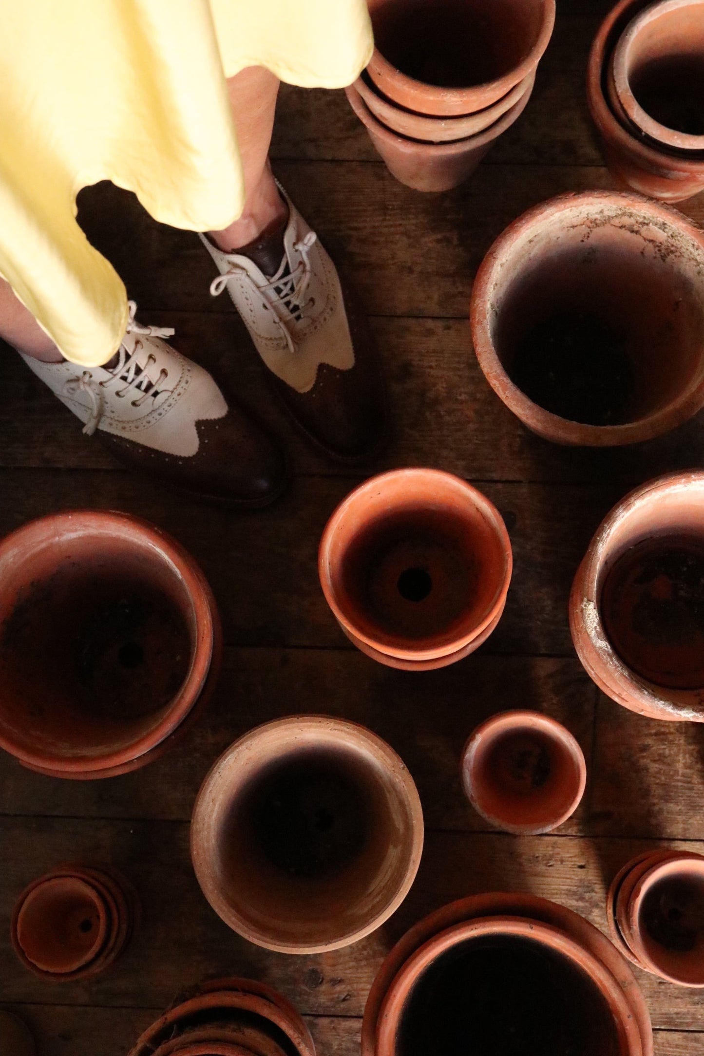 Vintage Terracotta Pot Stack - Small