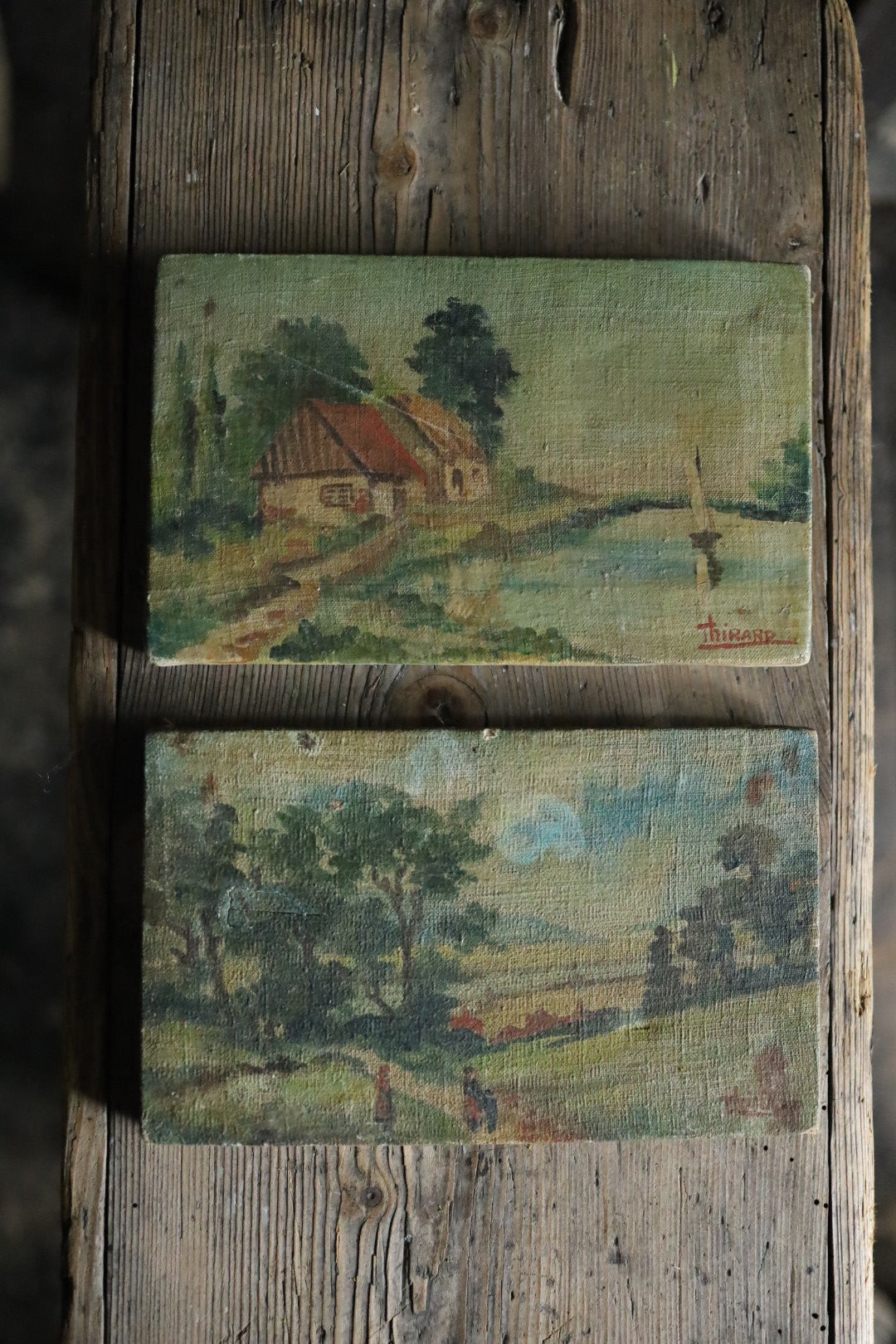 Small Oil Paintings - Pair