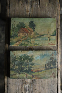 Small Oil Paintings - Pair