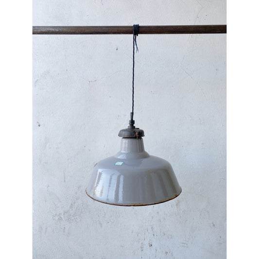 Simplex Enamel Grey Pendant Light