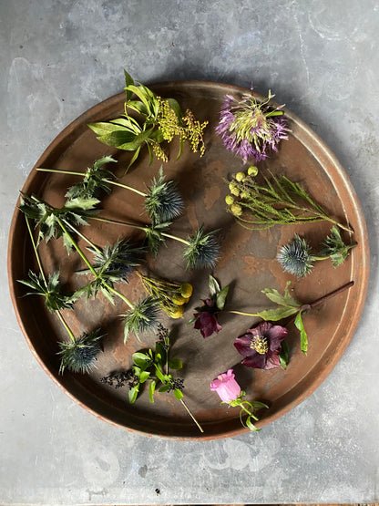 Large Round Industrial Metal Tray