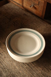 Green and White Plates