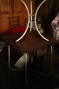 White Round Bistro Table with umbrella hole