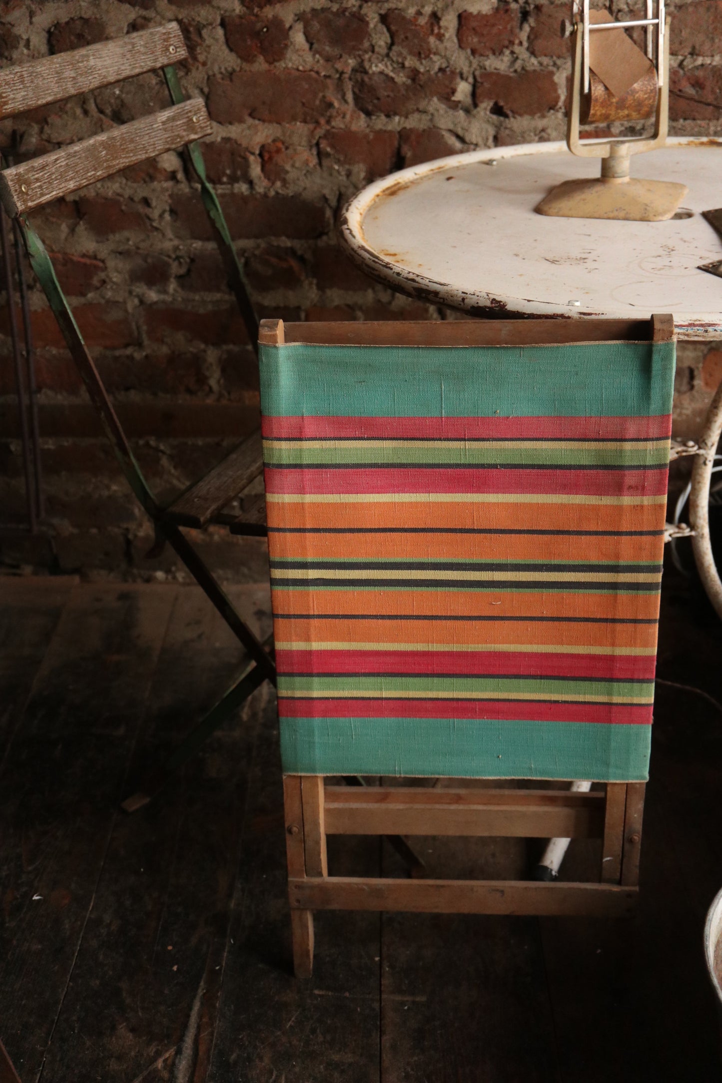 Pair of Vintage Striped Beach Chairs