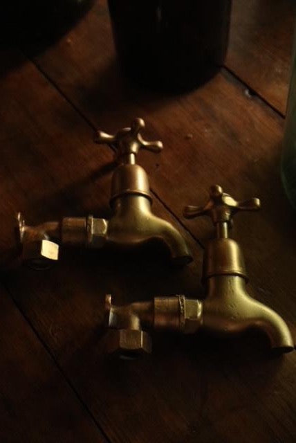 Pair of Reclaimed Brass Taps