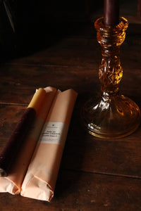 Single Mustard Glass Candlestick