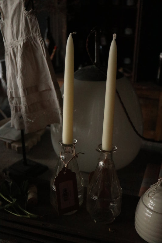 Pair of Wax Atelier Hand-dipped Beeswax Dining Candles