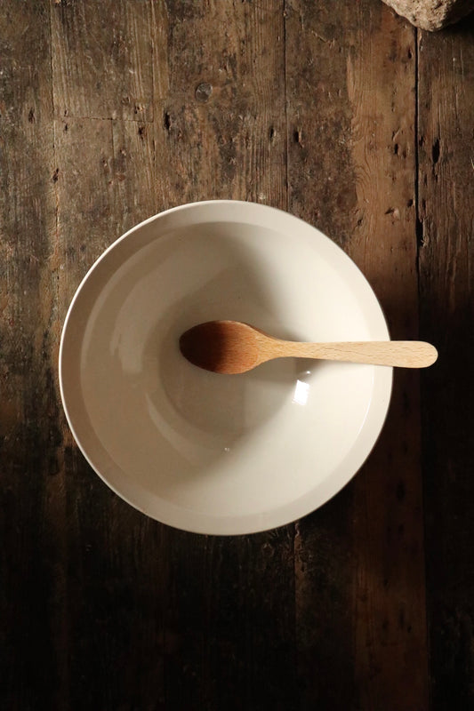White Ceramic Salad Bowl Medium