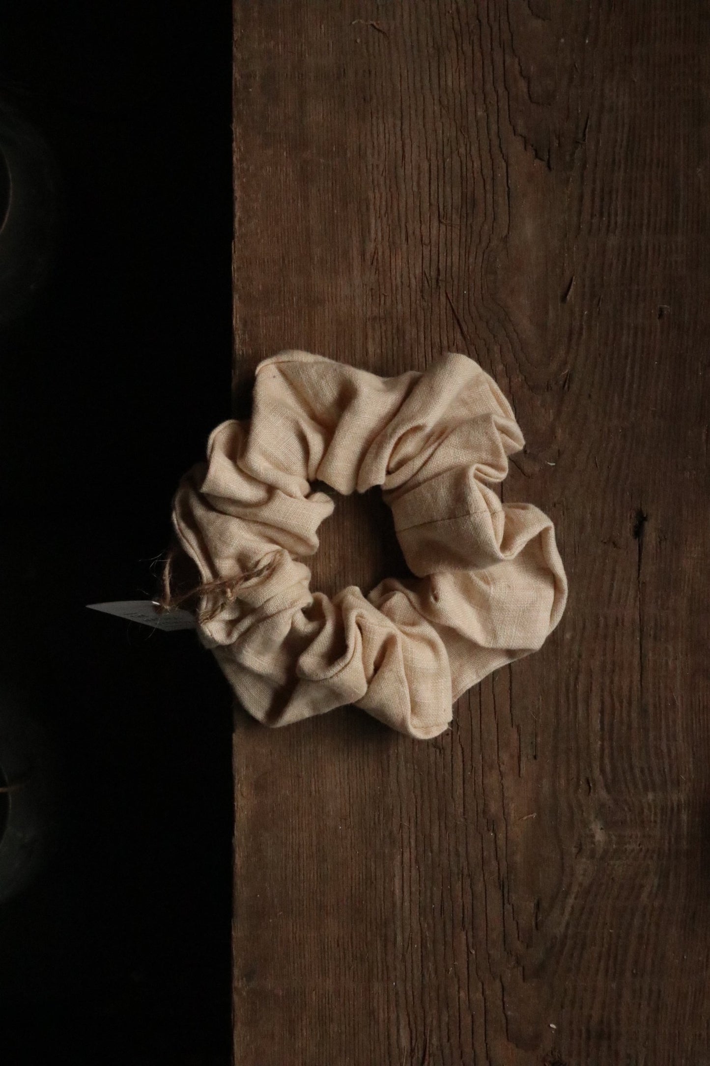 Linen Hair Scrunchie - Milk