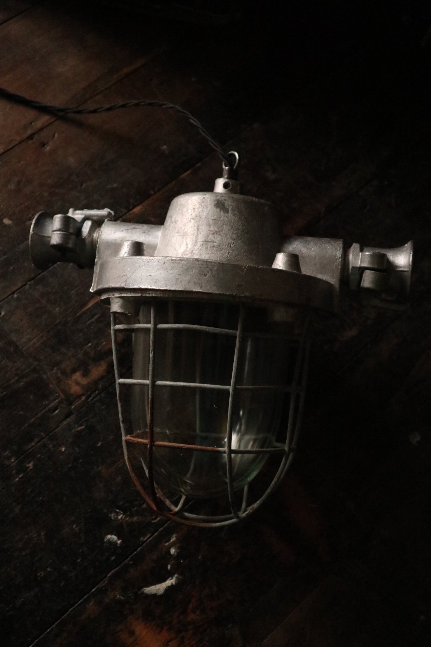 Ships Caged Bulkhead Light