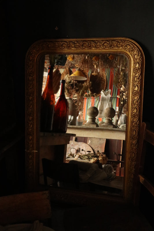 Antique French Overmantle Mirror