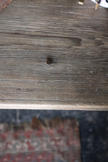 Square Pine Table with Drawer