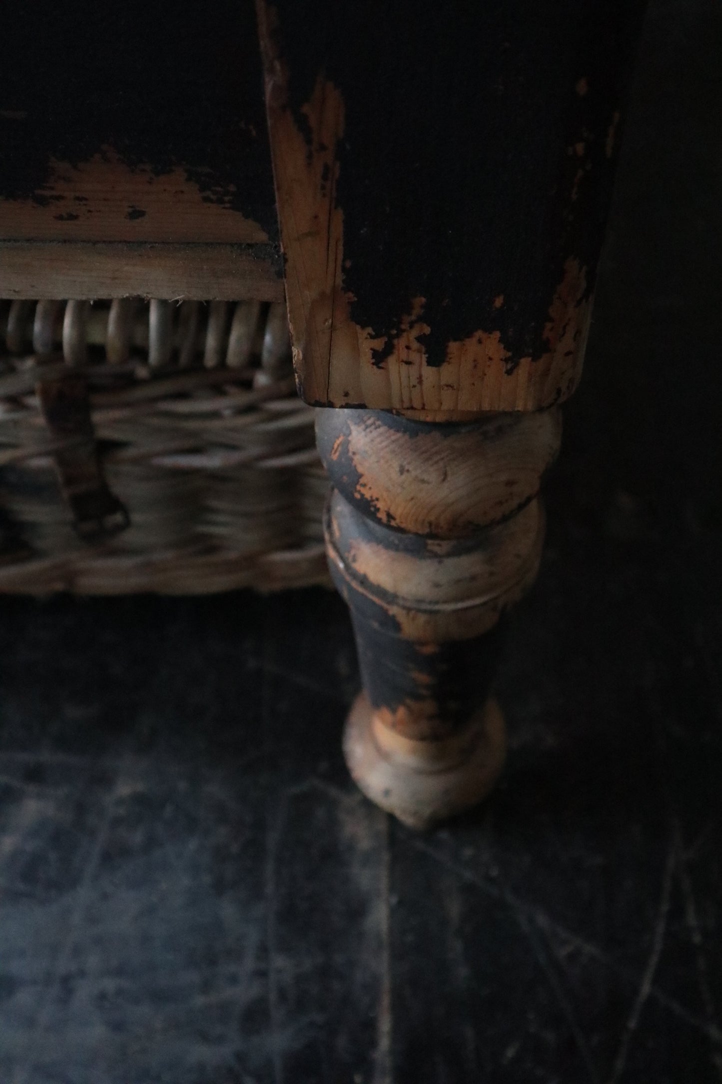 Square Pine Table with Drawer