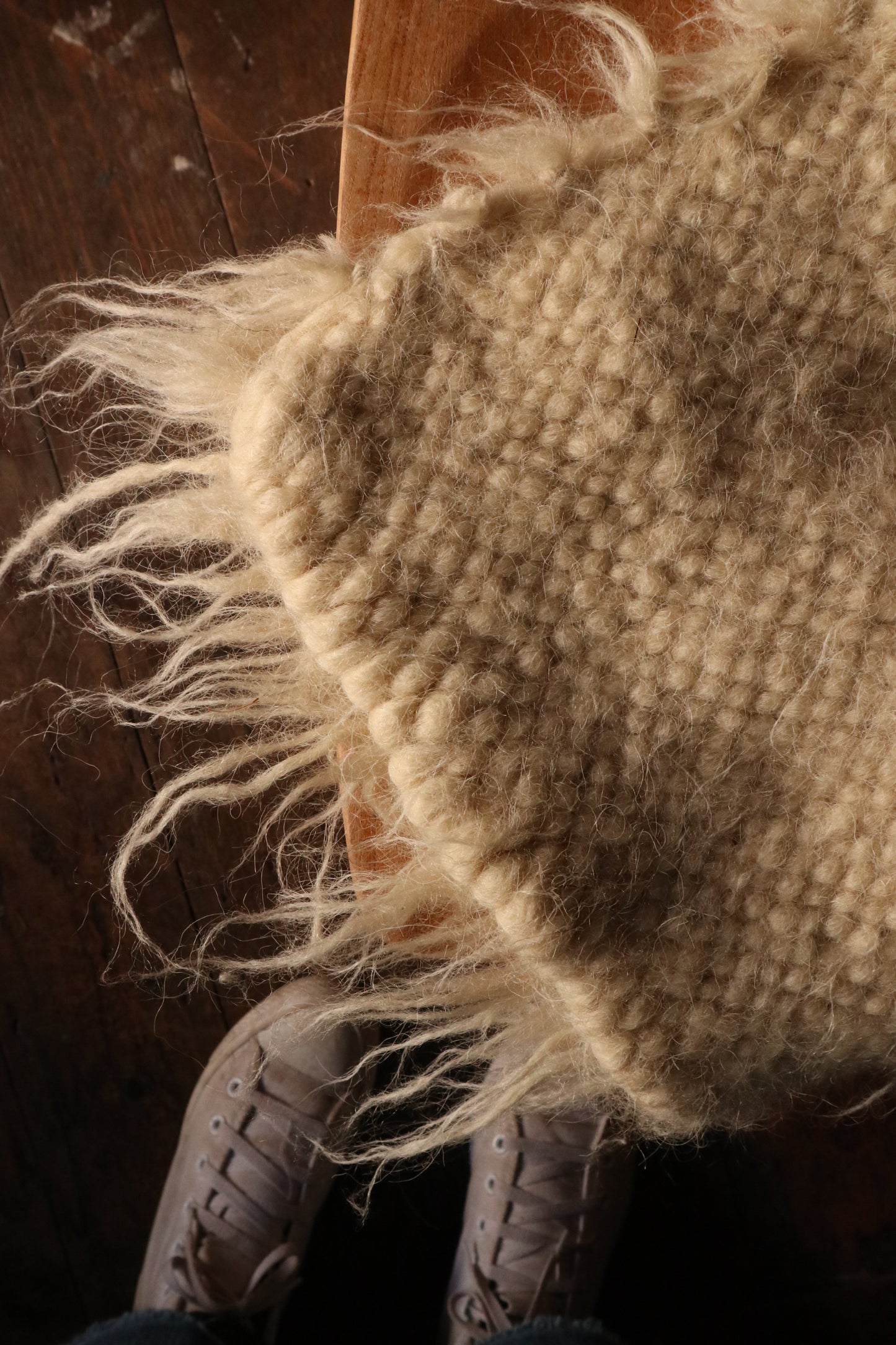 Hand-felted Wool Rug/Chair Pad