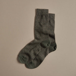 Merino Wool Socks - Moss Green Large