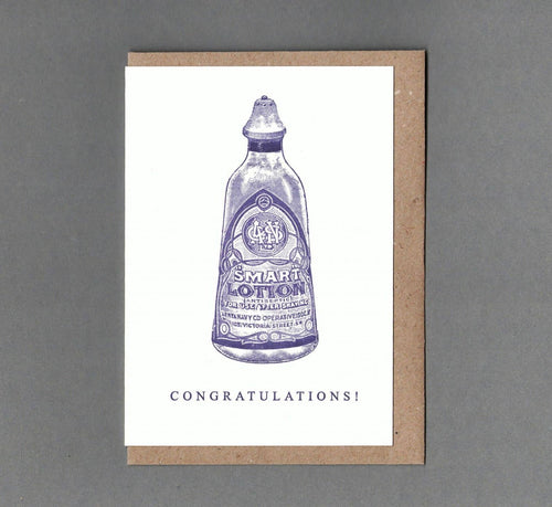 Congratulations - Smart Lotion - Letterpress Greeting Card