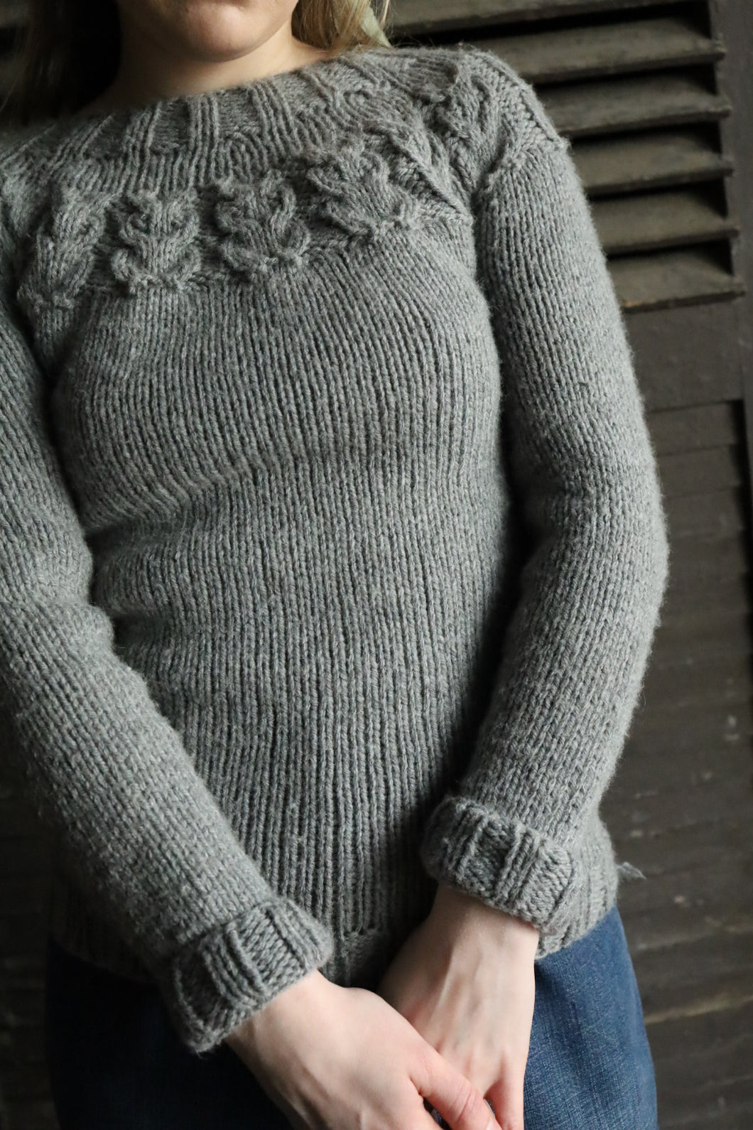 Hand Knitted Neck Detail Jumper