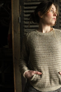 Hand Knitted Stripe Jumper with Pockets