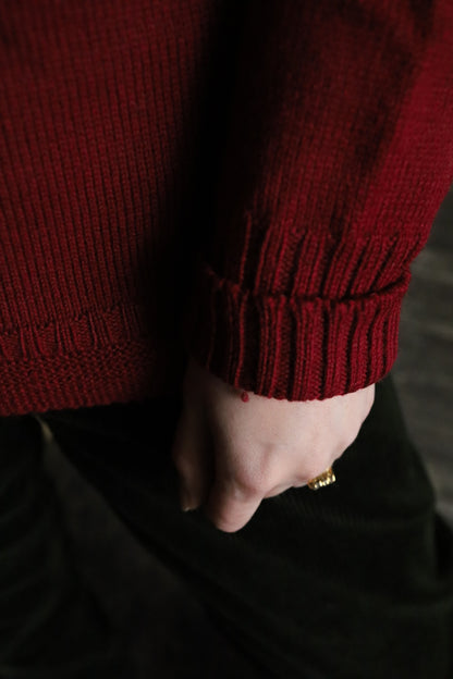 Guernsey Fisherman's Jumper Maroon