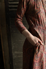 Load image into Gallery viewer, 1970s Paisley Silk Dress