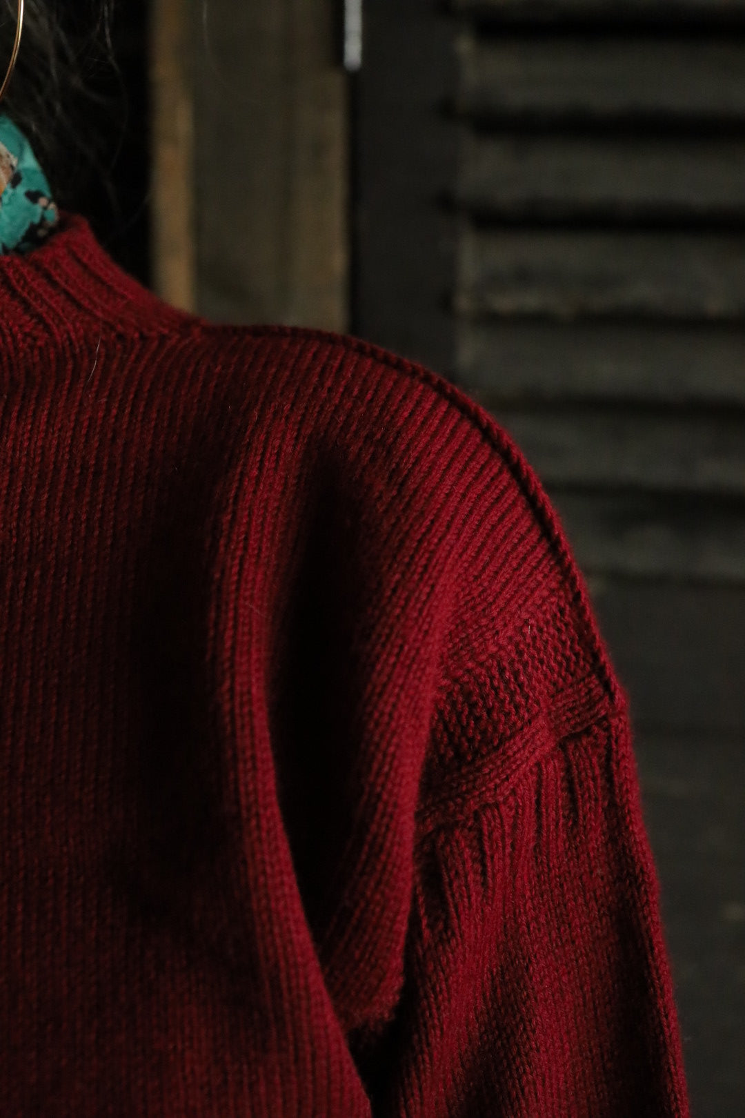 Guernsey Fisherman's Jumper Maroon