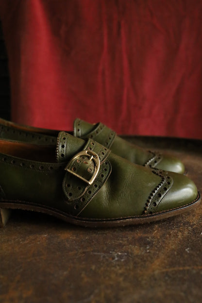 Vintage Green Monk Strap Brogues