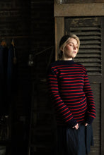 Load image into Gallery viewer, Striped Fisherman&#39;s Guernsey Wool Jumper