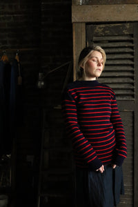 Striped Fisherman's Guernsey Wool Jumper